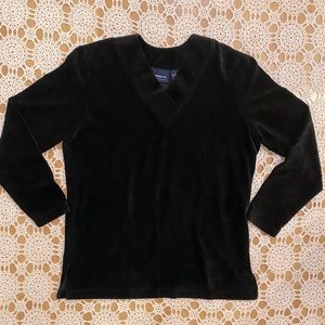 Liz Claiborne Lizsport pullover black size small sweater
